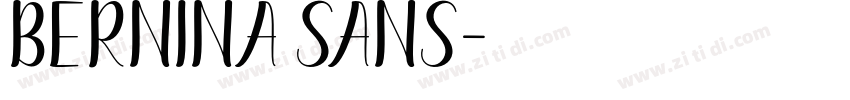 Bernina Sans字体转换